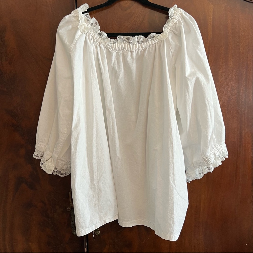 Handmade vintage Edwardian style lace trim blouse/top - Picture 4 of 4